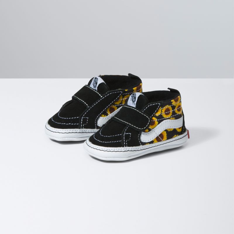 Tenis Vans Sk8-Hi Crib Niños Naranjas Flores Negros Amarillos | Mexico-ADR137259