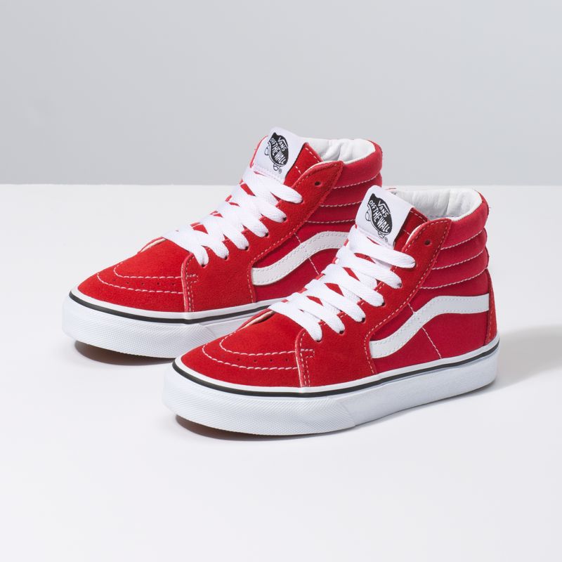 Tenis Vans Sk8-Hi Niños Rojos Blancos | Mexico-GZN029681