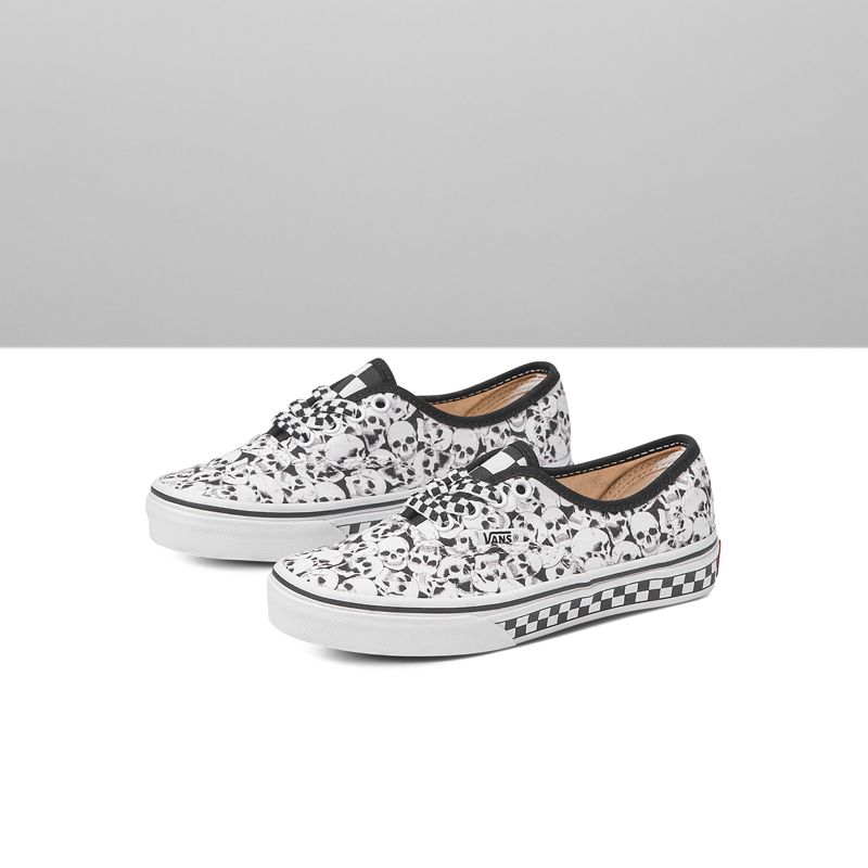 Tenis Vans Skulls Authentic Niños Grises | Mexico-OMP142389