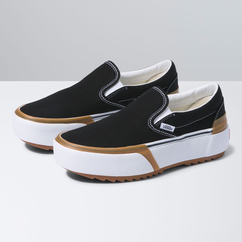 Tenis Vans Stacked Mujer Negros Blancos | Mexico-HEN126897