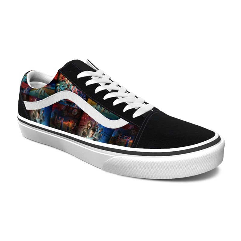 Tenis Vans Vans X Stranger Things Customs Poster Art Old Skool Mujer Negros | Mexico-MDV471698