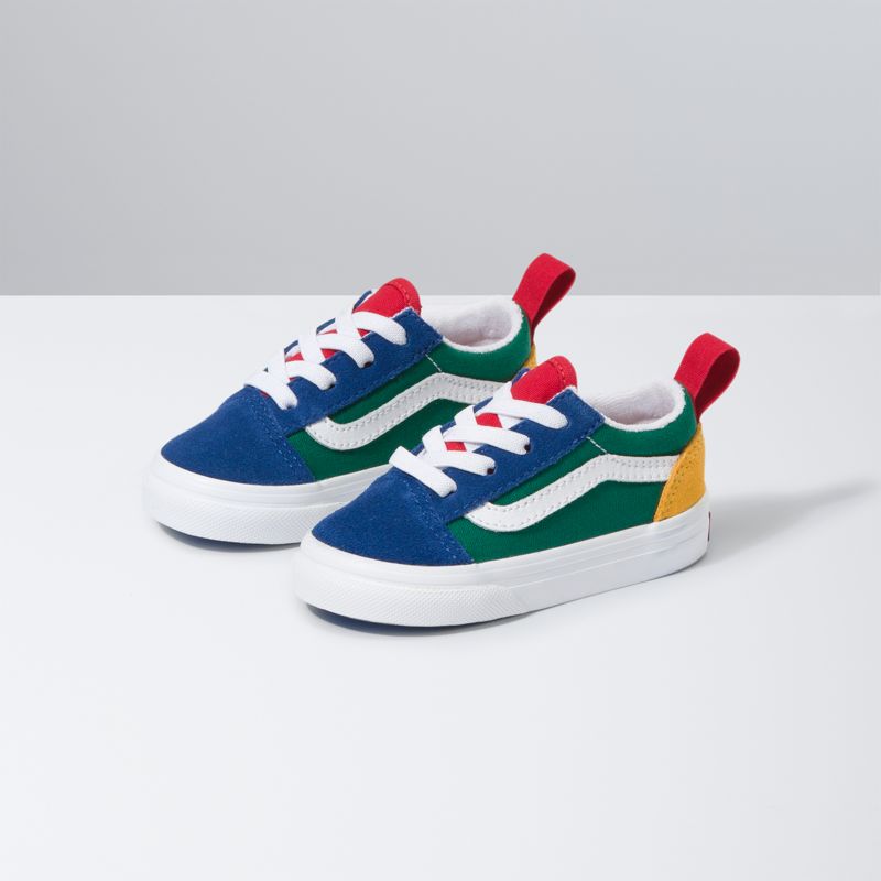 Tenis Vans Vans Yacht Club Old Skool Elastic Encaje Niños Azules Verdes Amarillos | Mexico-XYH437562