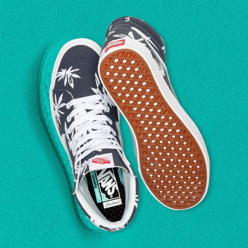 Altos Vans ComfyCush Sk8 Hombre Azul Marino | Mexico-ZCM982357