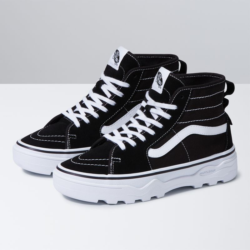 Altos Vans Sentry Sk8-Hi WC Hombre Negros Blancos | Mexico-XFT258069