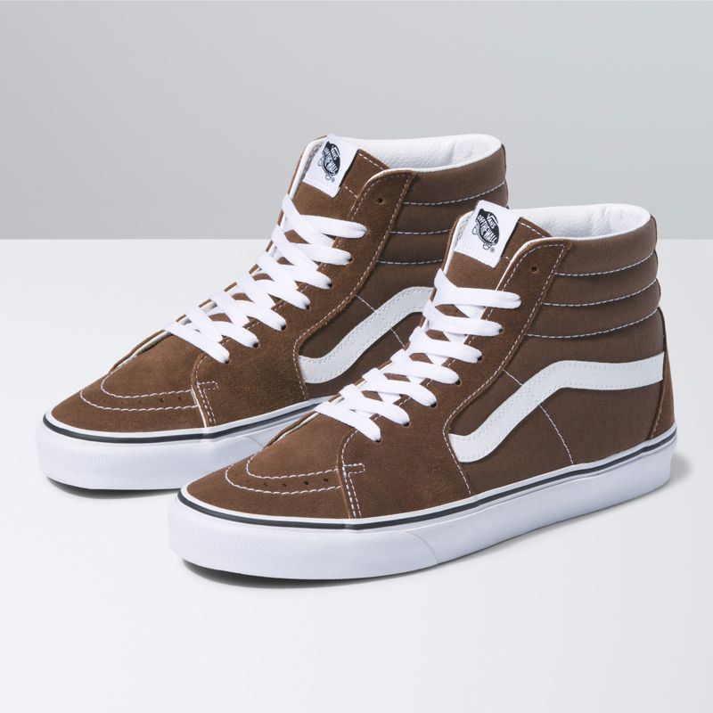 Altos Vans Sk8 Mujer Marrom Blancos | Mexico-DRH681479