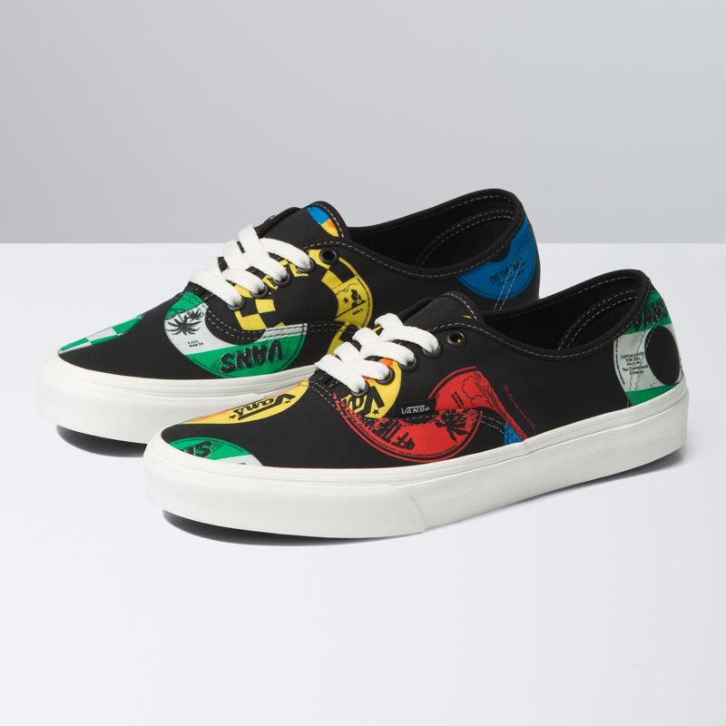 Bajos Vans Authentic Hombre Negros Multicolor | Mexico-GNE490127