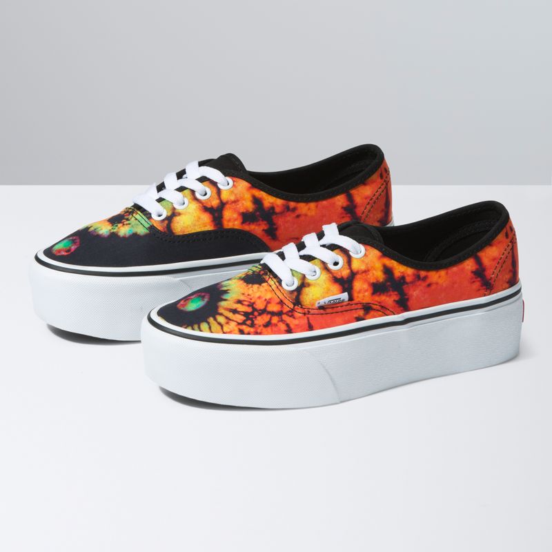 Bajos Vans Authentic Stackform Mujer Negros Multicolor | Mexico-DBE503198