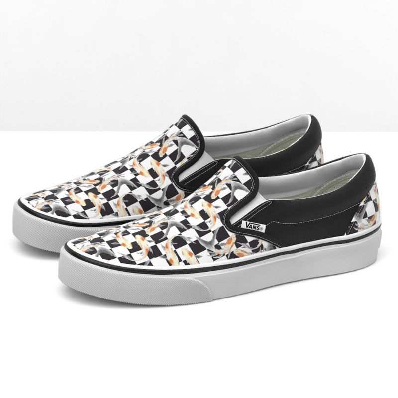 Bajos Vans Classic Hombre Negros Blancos | Mexico-LYZ053821