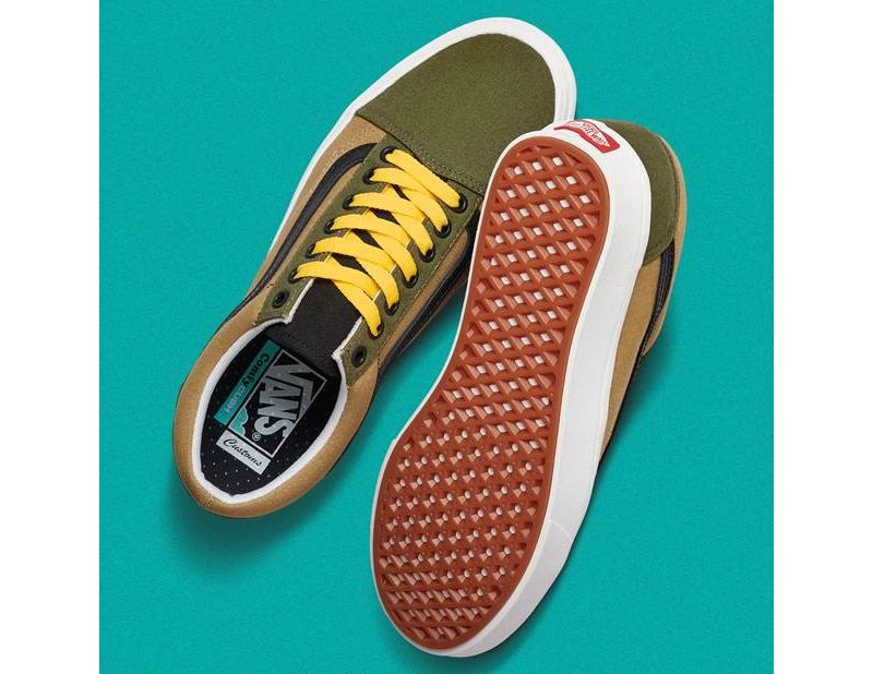 Bajos Vans ComfyCush Old Skool Hombre Verdes Oscuro | Mexico-LBR819607