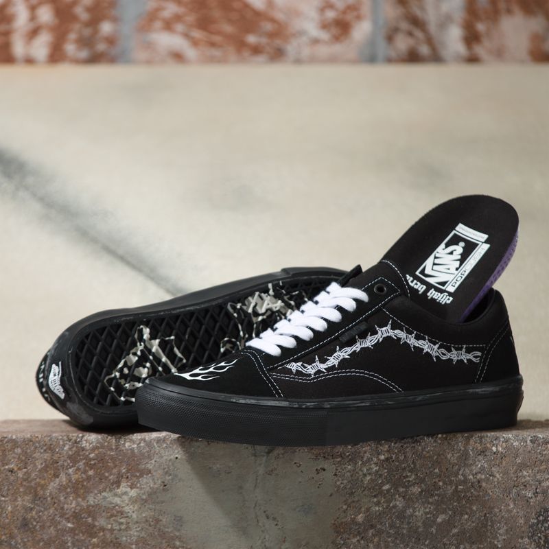 Bajos Vans Elijah Berle Hombre Negros Blancos | Mexico-SLU574890