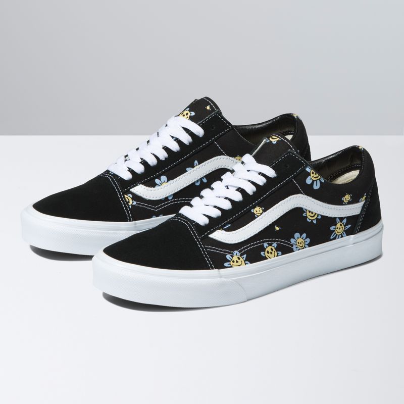 Bajos Vans Old Skool Hombre Negros Amarillos | Mexico-MCY781695