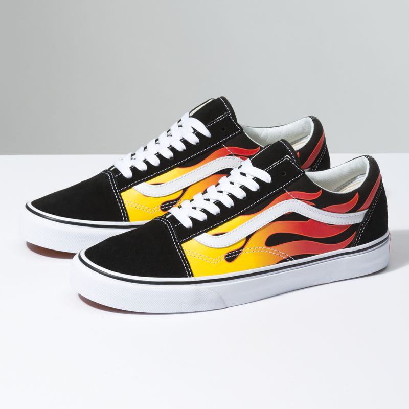 Bajos Vans Old Skool Hombre Negros Blancos | Mexico-LOH271639