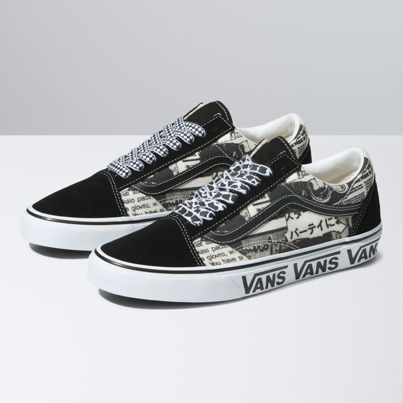 Bajos Vans Old Skool Hombre Negros Blancos | Mexico-TNP840769