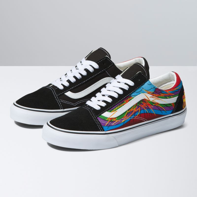 Bajos Vans Old Skool Hombre Negros Multicolor | Mexico-ACX907325