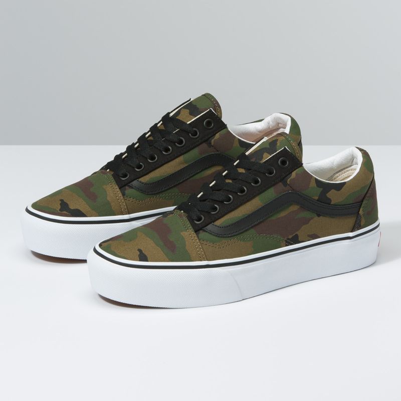 Bajos Vans Old Skool Plataforma Mujer Camuflados | Mexico-PDW632581