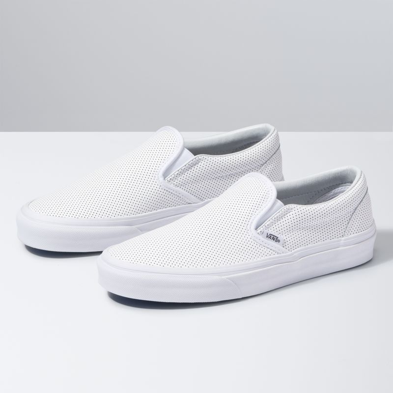 Bajos Vans Perf Cuero Hombre Blancos | Mexico-REL094871