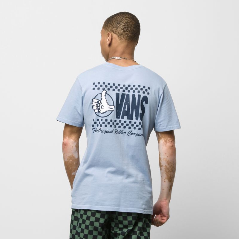 Camiseta Vans 66 Thumbs Up Hombre Grises Azules | Mexico-KUY612480