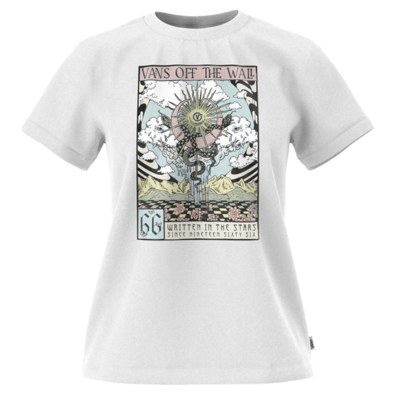 Camiseta Vans Arcana Mujer Blancos | Mexico-MFW380496