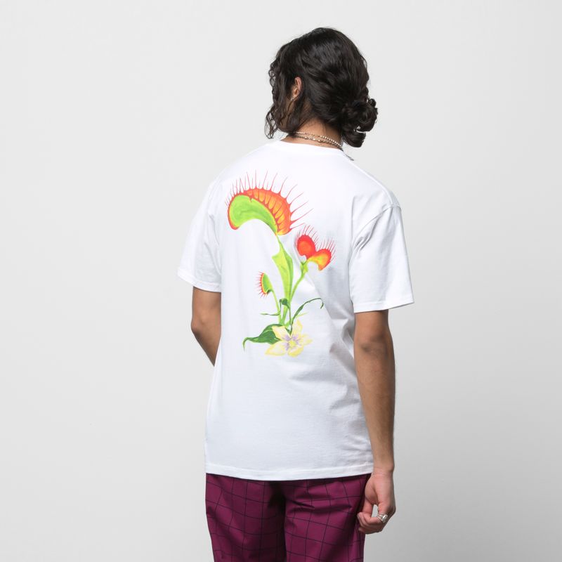 Camiseta Vans Fatal Floral Hombre Blancos | Mexico-BZP183695