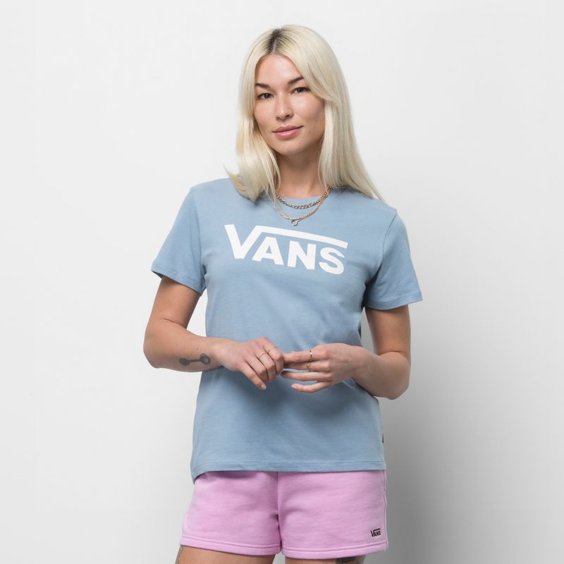 Camiseta Vans Flying Mujer Grises Azules | Mexico-OGC501879