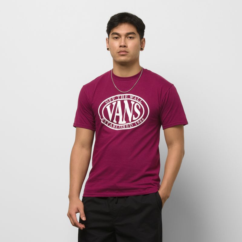 Camiseta Vans Oval Categoria Hombre Morados | Mexico-EWG716802