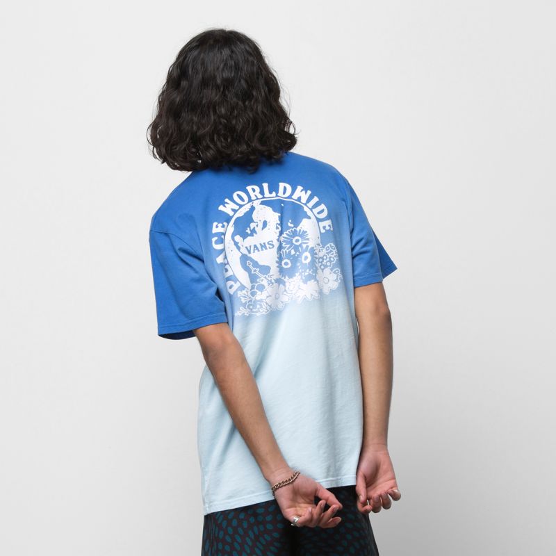 Camiseta Vans Peace Worldwide Hombre Azules | Mexico-YIL405827