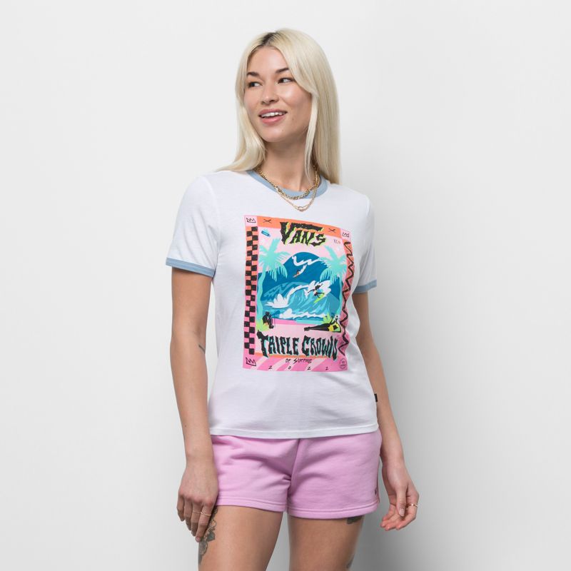 Camiseta Vans VTCS 2022 Mujer Blancos | Mexico-LNU379086