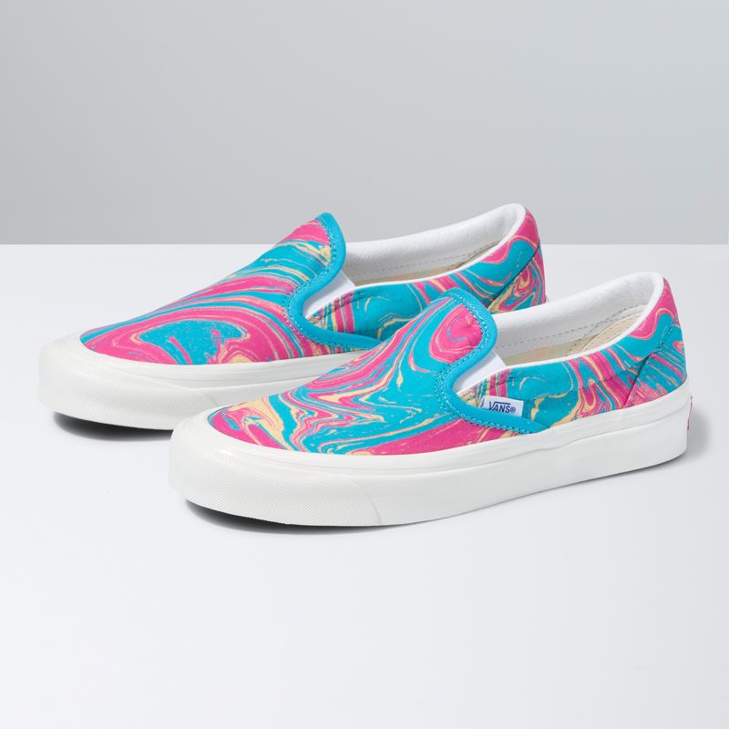 Mocassins Vans Anaheim Factory Classic 98 DX Mujer Rosas Azules | Mexico-CYO825496