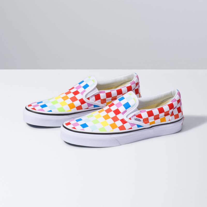 Mocassins Vans Checkerboard Niños Multicolor Blancos | Mexico-FXJ583762