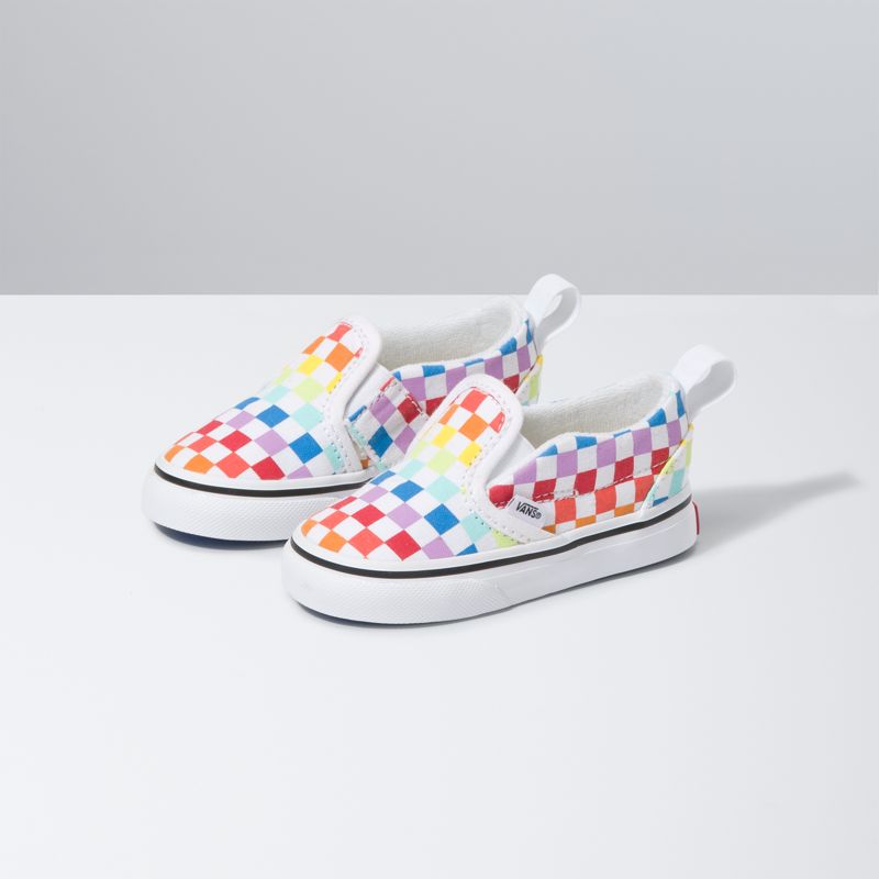 Mocassins Vans Checkerboard Niños Multicolor Blancos | Mexico-PNA697583