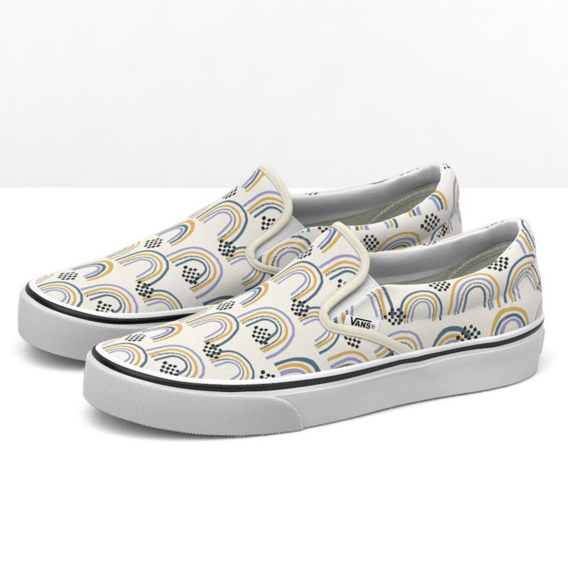 Mocassins Vans Classic Hombre Multicolor Blancos | Mexico-VBS290187