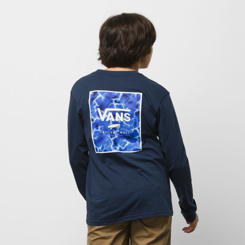 Niño Grande Vans Print Box Back Niños Azules | Mexico-ZEC670128