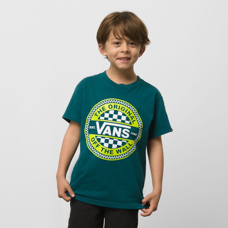 Niño Pequeño Vans Circled Checker Niños Turquesa Oscuro | Mexico-FXK245913