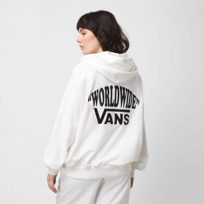 Sudadera Con Capucha Vans Worldwide Mujer Blancos | Mexico-YNR328907