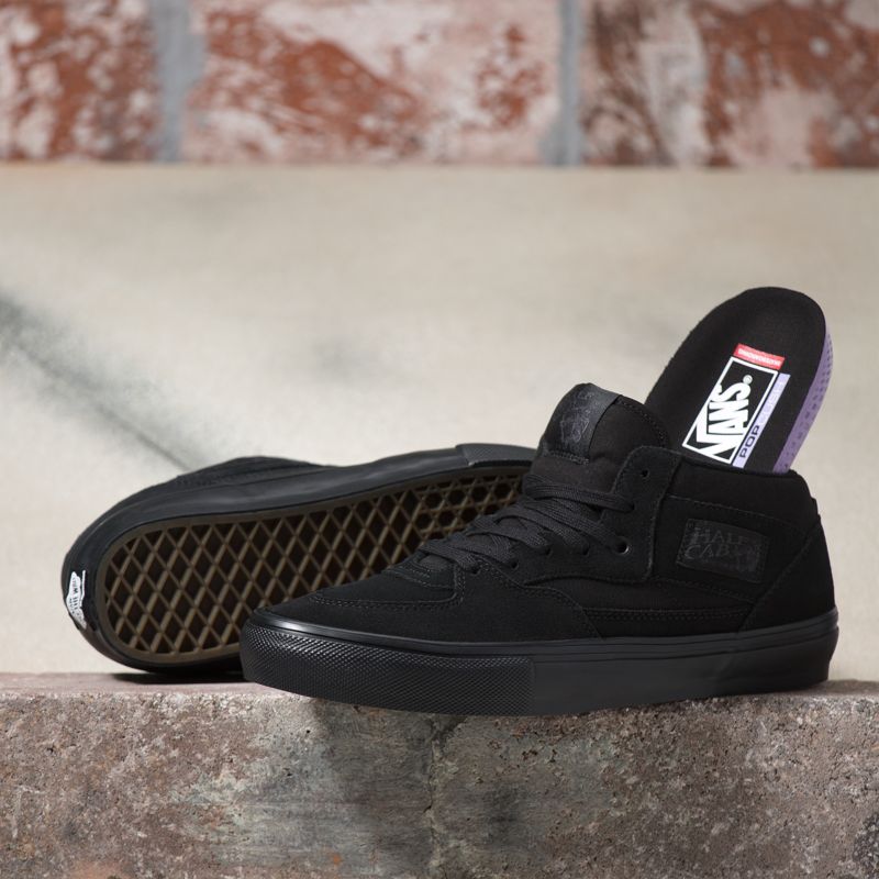 Tenis Skate Vans Half Cab Hombre Negros | Mexico-YJQ960124