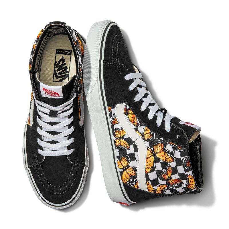 Tenis Vans Checkerboard Sk8-Hi Mujer Butterfly | Mexico-QBX106289