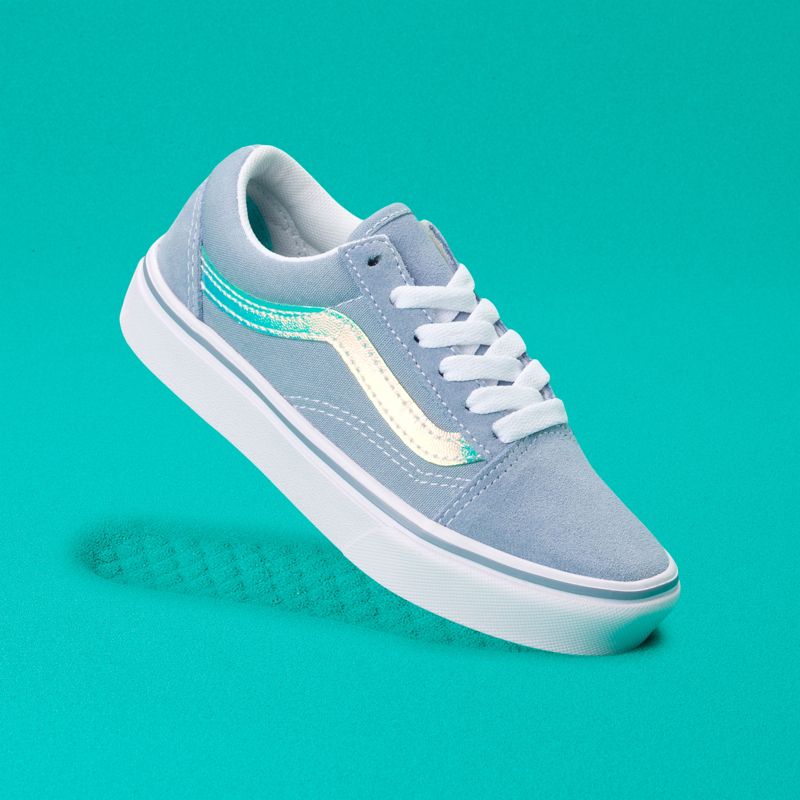 Tenis Vans ComfyCush Old Skool Niños Grises Azules | Mexico-OGE902673