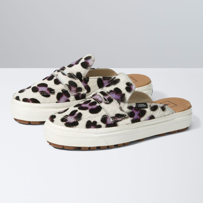 Tenis Vans Estilo 53 Mule DX Mujer Blancos Leopardo | Mexico-JPY625073