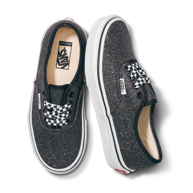 Tenis Vans Glitter Authentic Niños Grises | Mexico-ERU837942