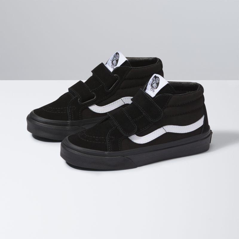 Tenis Vans Lona Gamuza Sk8-Mid Reissue V Niños Negros | Mexico-GYR508763