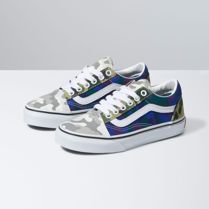 Tenis Vans Old Skool Niños Camuflados Multicolor | Mexico-NJT714592