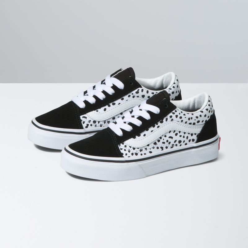 Tenis Vans Old Skool Niños Negros Blancos | Mexico-PYA719052