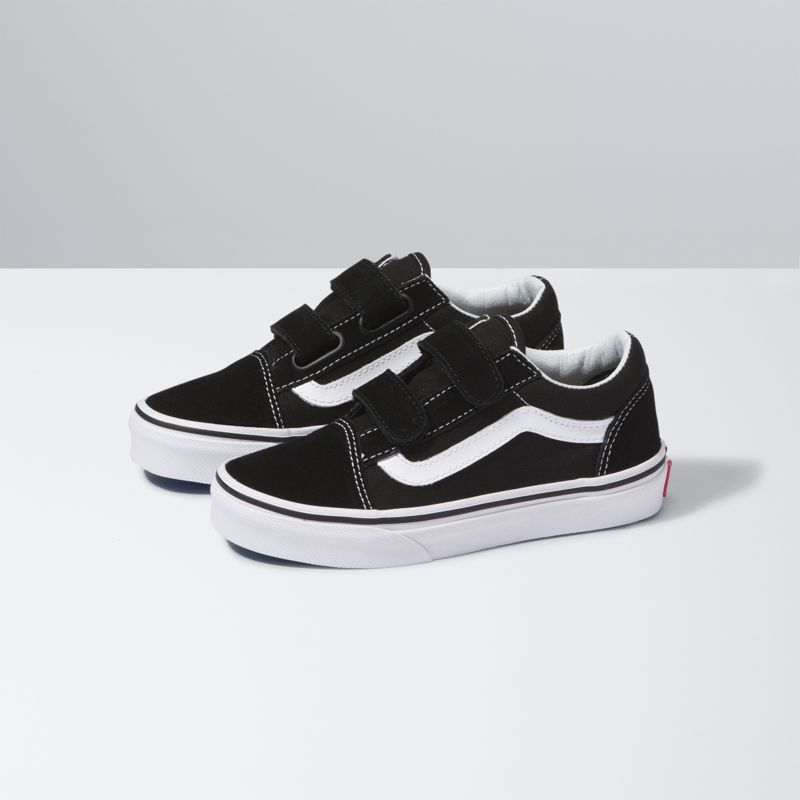 Tenis Vans Old Skool V Niños Negros Blancos | Mexico-JAR914306