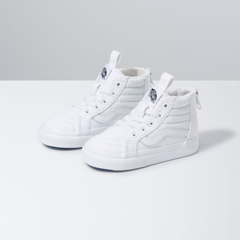 Tenis Vans Sk8-Hi Zip Niños Blancos | Mexico-EGF130268