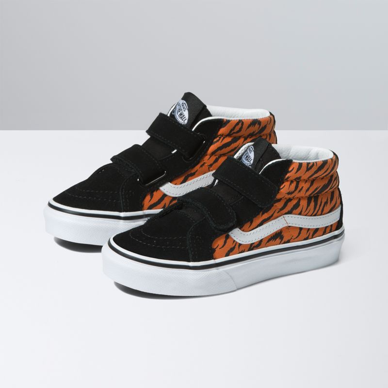 Tenis Vans Sk8-Mid Reissue Niños Negros Blancos | Mexico-YTP096243