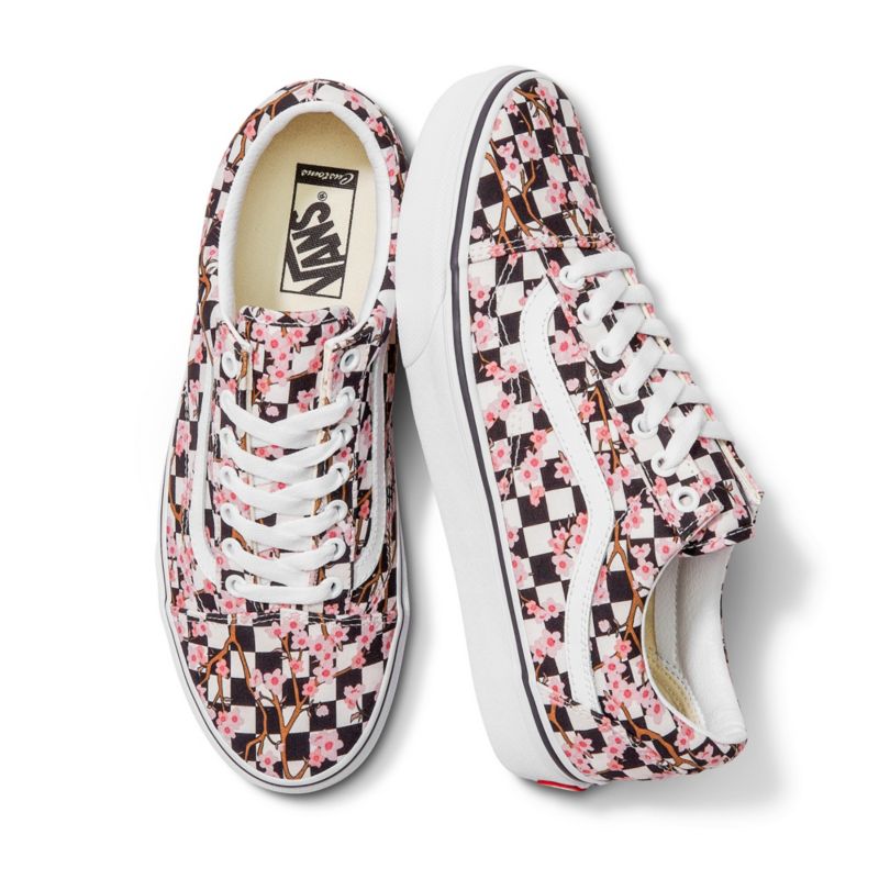 Tenis Vans heckerboard Old Skool Mujer Rosas | Mexico-BTD216587